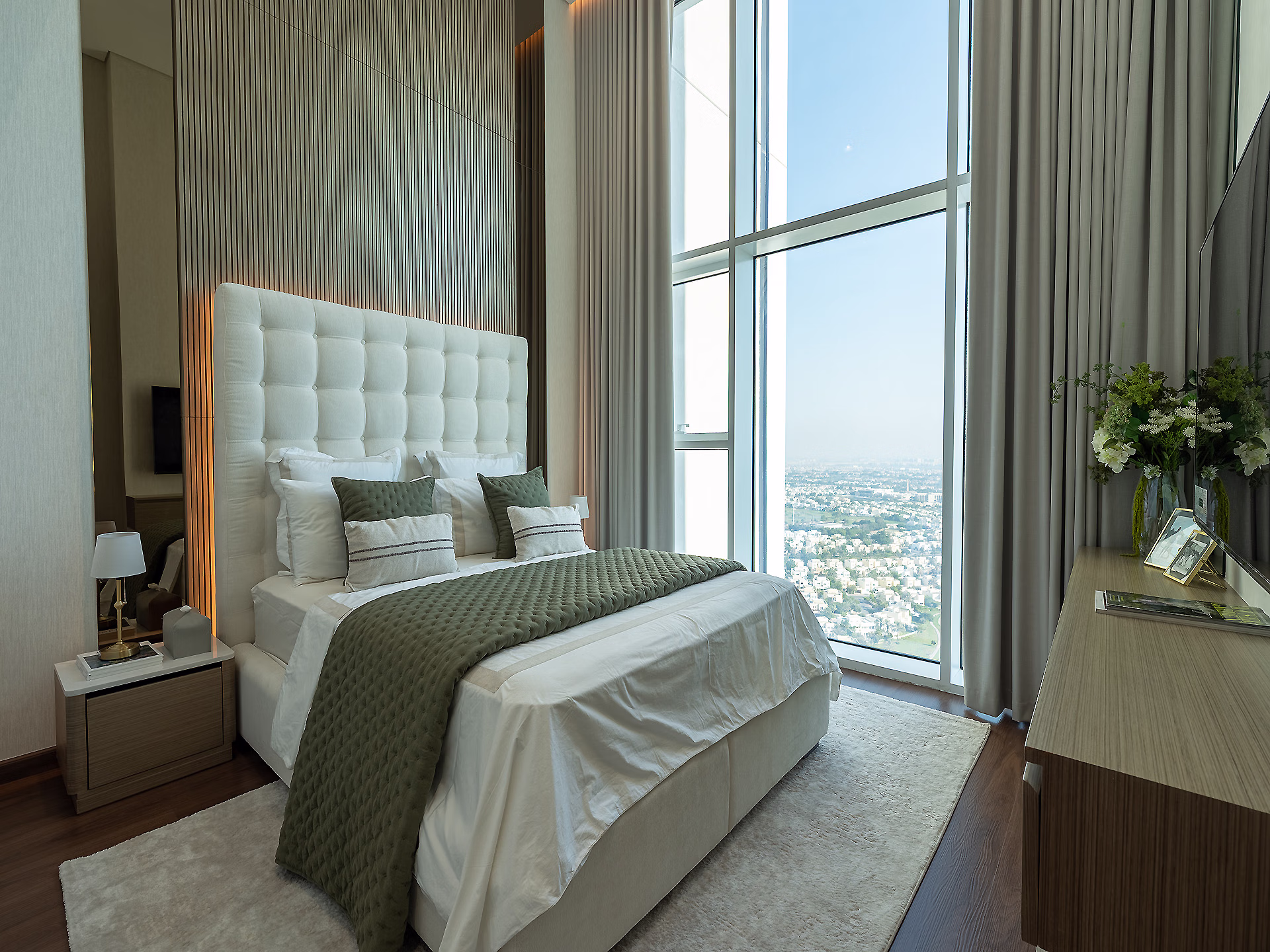 Banyan Tree residence, furnished bedroom with fitted storage